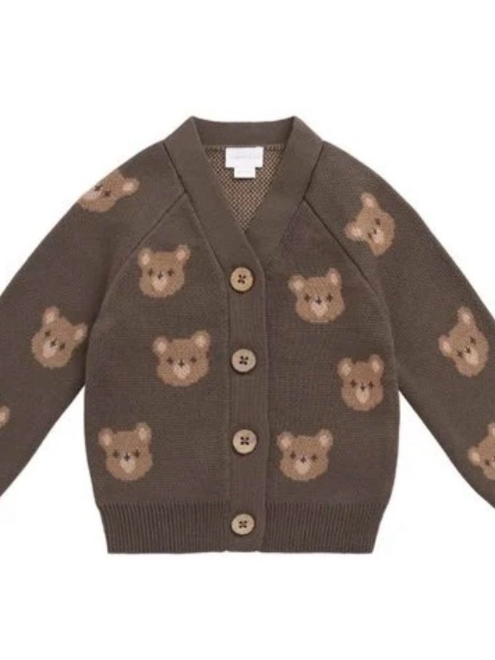 5T Jamie Kay Brown Bear Knit Cardigan